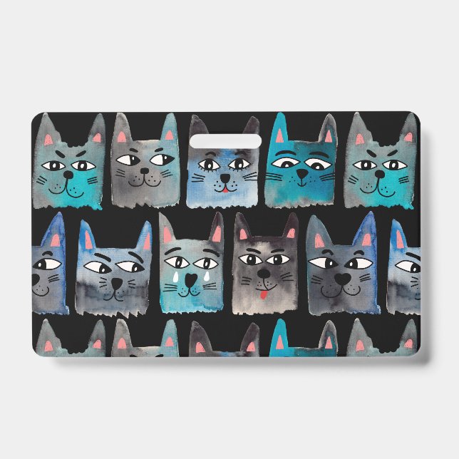 Crachá gatos azuis (Frente)