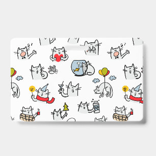 Crachá Gatos engraçados, leite e magia.