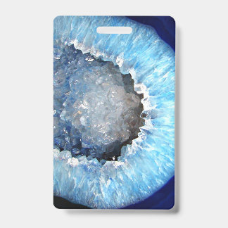 Crachá Geodo de Cristal Azul Caído