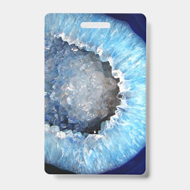 Crachá Geodo de Cristal Azul Caído (Frente)