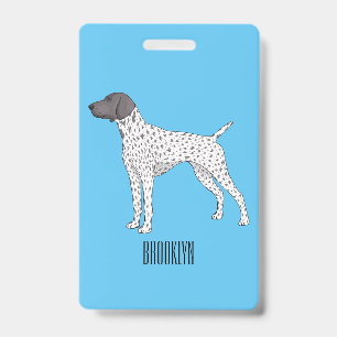 Crachá German Shorthaired Pointer dog cartoon
