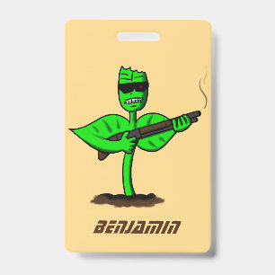 Crachá Germinador cyborg planta engraçada desenho animado