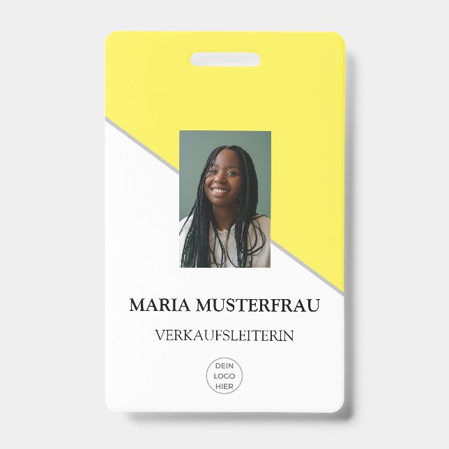 Crachá Gestalte Deinen Eigenen Ausweis Vorlage (Frente)