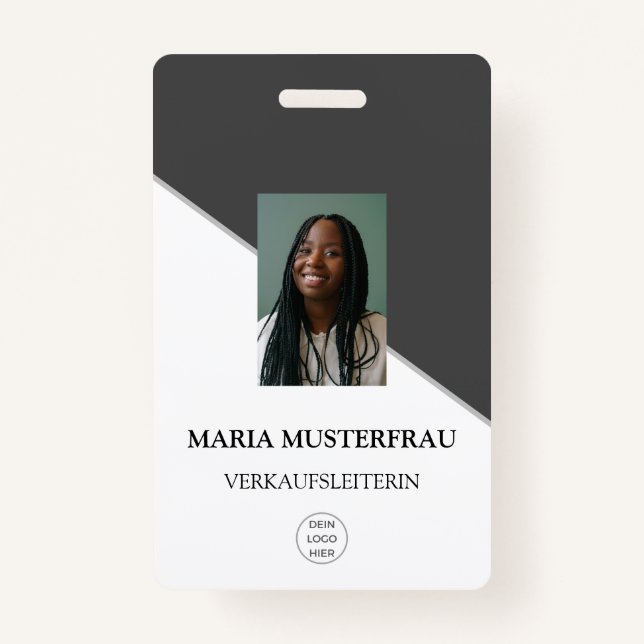 Crachá Gestalte Deinen Eigenen Ausweis Vorlage (Frente)