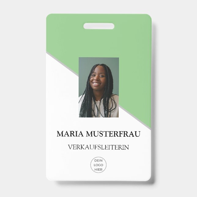 Crachá Gestalte Deinen Eigenen Ausweis Vorlage (Frente)