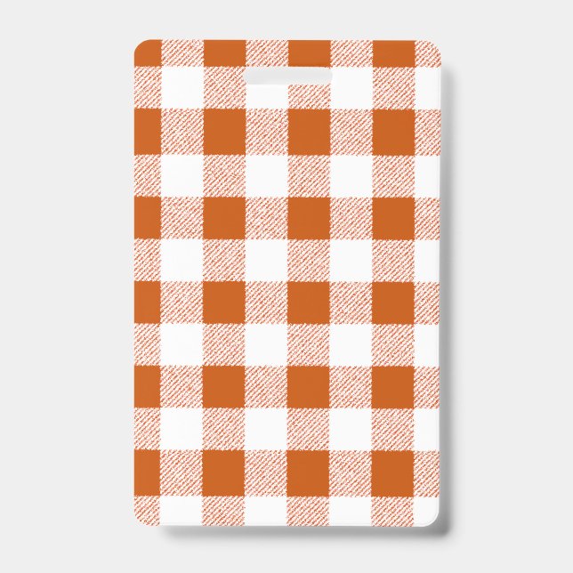 Crachá Gingham Check Brown (Frente)