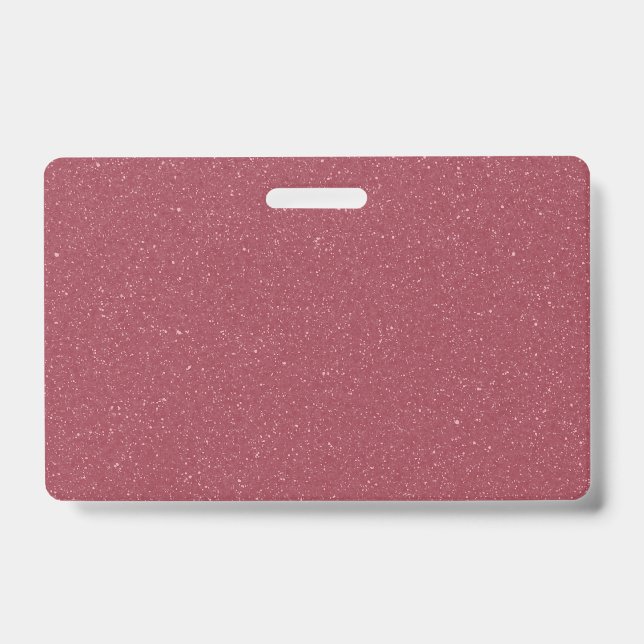 Crachá Glitter em Rosa Dourado Personalizável (Frente)
