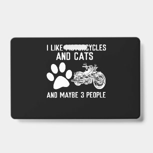 Crachá Gosto De Motociclos E Gatos De Arte Engraçada