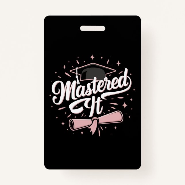 Crachá Graduação MBA de Mestrados de Ti Mastered (Frente)