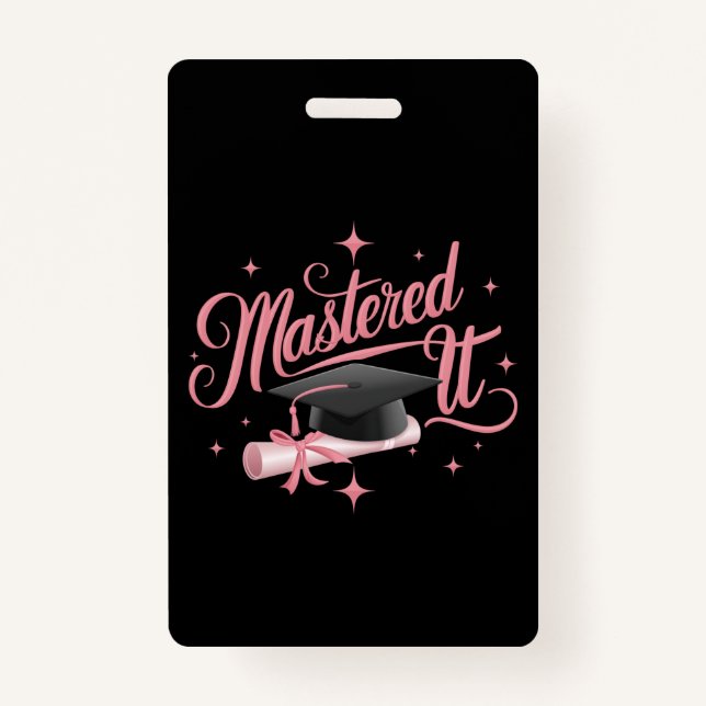 Crachá Graduação MBA de Mestrados de Ti Mastered (Frente)