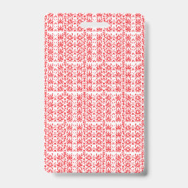 Crachá Gráficos florais, vermelhos e cor-de-rosa, com ger