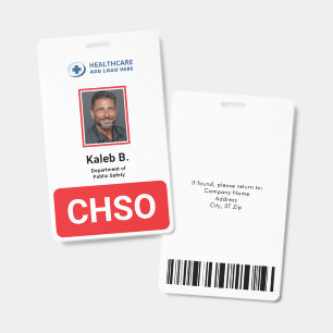 Crachá Grande ID de Foto de Segurança Hospitalar Médica P