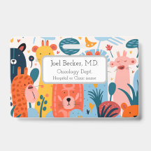 Grupo de animais imaginários coloridos