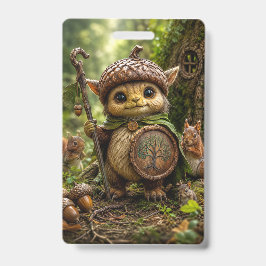 Crachá Guardião da Bolota Floresta Monstro Fofo