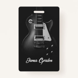 Crachá Guitarra elétrica monocromática personalizada