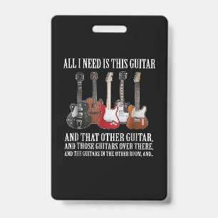 Crachá Guitarra   Tudo Que Preciso É Esta Guitarra Qualqu
