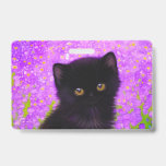 Crachá Gustav Klimt Cat<br><div class="desc">Crachá com um gato Gustav Klimt! Este gatinho fluffy fica num campo verde de flores roxas. Um presente perfeito para amantes de gatos e entusiastas de arte austríacos!</div>