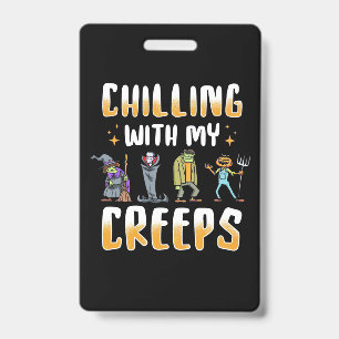 Crachá Halloween Gelado Com Creeps