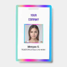Crachá Holograma Foto Nome Personalizado