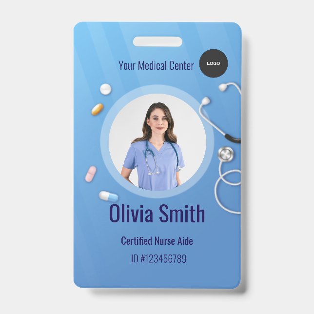 Crachá Home Health Aide Certified Nurse Aide Photo ID (Frente)