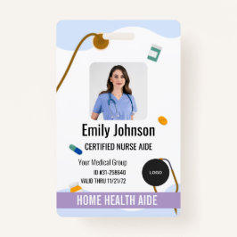 Crachá Home Health Aide / Certified Nurse Aide Photo ID