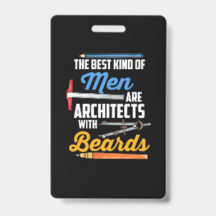 Crachá Homens Arquitetos Com Barbas