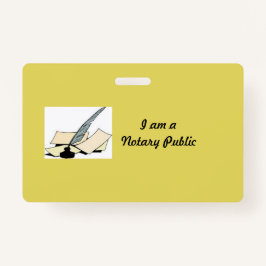 Crachá Horizontal do Notário Amarelo