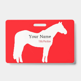 Crachá Horse Event Name Badge