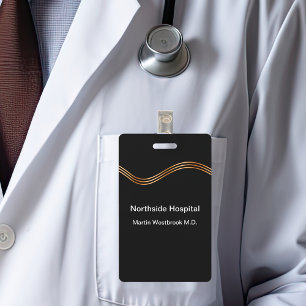 Crachá Hospital de Doutor Médico Elegante