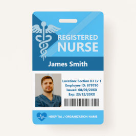 Crachá Hospital Doctor Nurse Aged Care Security Photo ID