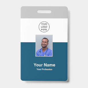 Crachá Hospital Moderno Funcionário Pessoal Personalizado