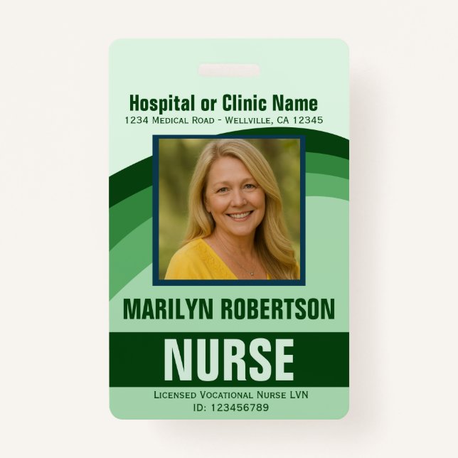 Crachá Hospital or Medical Clinic Name Badge (Frente)
