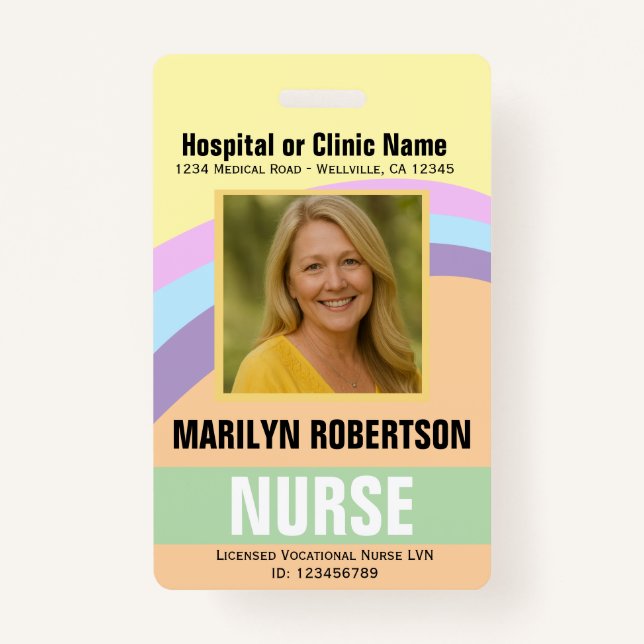 Crachá Hospital or Medical Clinic Name Badge (Frente)
