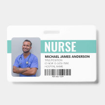 Hospital Staff Nurse ID Badge