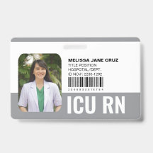 Crachá Hospitalar Personalizado Enfermeira Médico