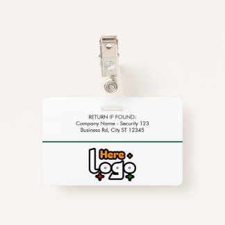 Crachá ID Badge Card Business Employee Staff Logo & Photo