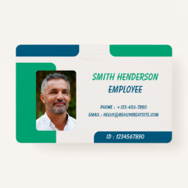 Crachá ID Card Badge | Minimal Business Employee Photo