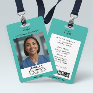 Crachá ID Cirúrgico Profissional do Hospital