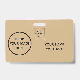 Crachá ID Corporativo Personalizado Horizontal – QR com F