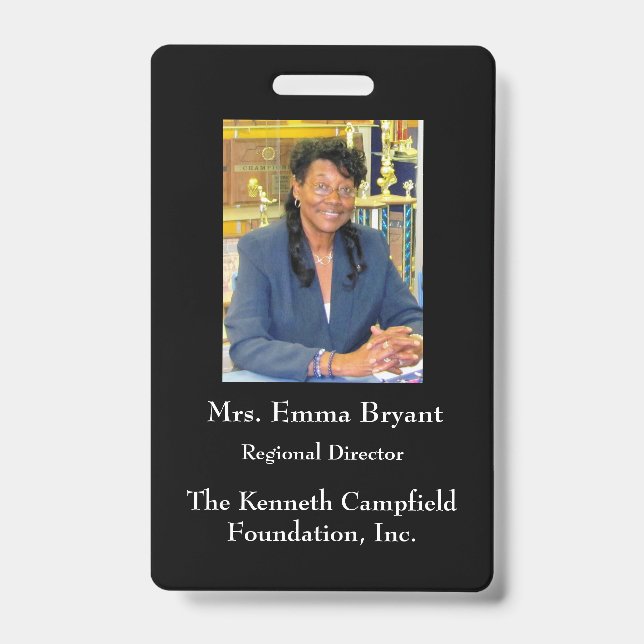 Crachá ID da empresa (Frente)