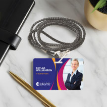 ID da empresa e Design de fluxo roxo colorido