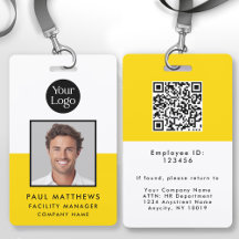 ID da Empresa Foto do Funcionário em Amarelo Mosta