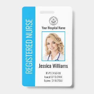 Crachá ID da enfermeira de nome de foto do funcionário d