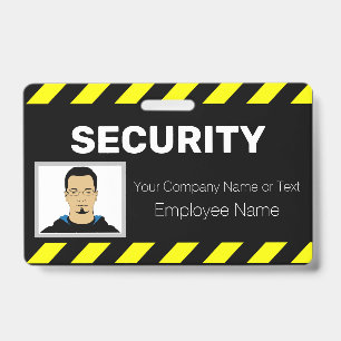 Crachá ID da Guarda de Segurança de Fotos Personalizada