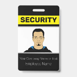 Crachá ID da Guarda de Segurança de Fotos Personalizada P