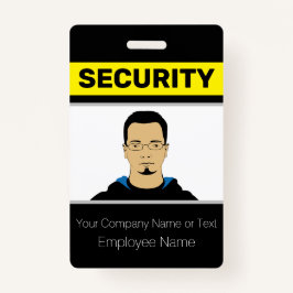 Crachá ID da Guarda de Segurança de Fotos Personalizada P