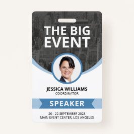 Crachá ID de Auto-falante do Convidado de Evento de Confe