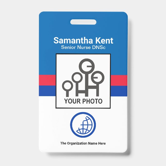 Crachá ID de Enfermeiro do Funcionarios de Fotografias da (Frente)