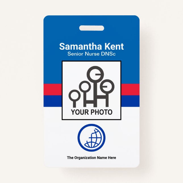 Crachá ID de Enfermeiro do Funcionarios de Fotografias da (Frente)