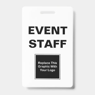 Crachá ID de Equipe de Evento